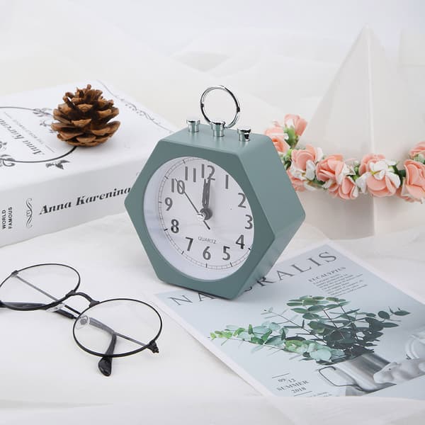 Silent Soft Alarm Clock Kids Alarm Clock Timer Digital Clock (Green)