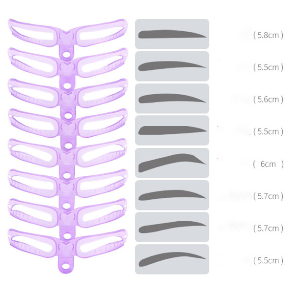 Eyebrow Stencils Set - 8 Shapes