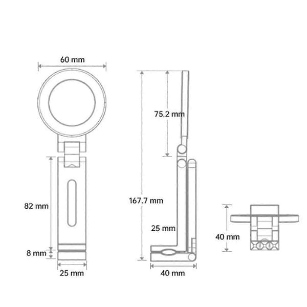 360° Roterende Flyvemaskine Telefonholder Foldbart Tripodstativ til 16, 15 til 16, 15