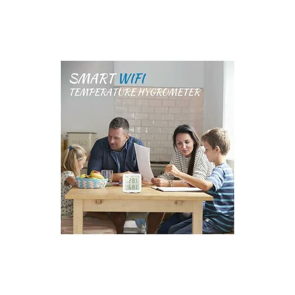 Smart WiFi-termometer hygrometer, kompatibel med digital temperatursensor, historisk registrering af temperatur- og fugtighedsmålerdage