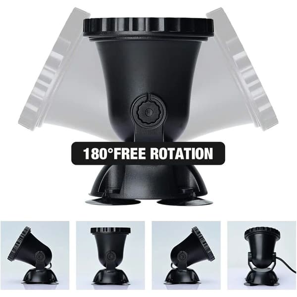 RGB Aquarium Spotlight, IP68 Waterproof LED Lamp with Remote Control, Adjustable Angle for Aquarium, Pond, Pool - 1 Pack (Energy Class A)