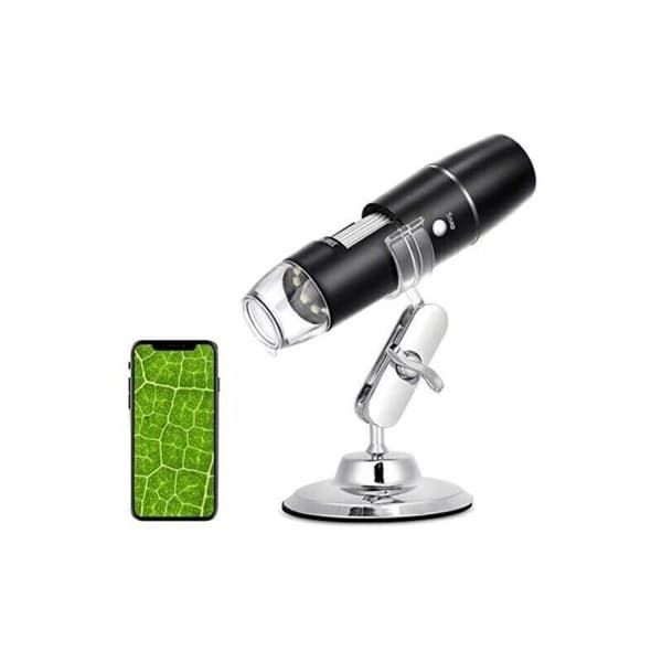 Digital Microscope, WiFi Endoscope 50X-1000X, Metal Stand, Compatible with Android and iOS Smartphones or Tablets