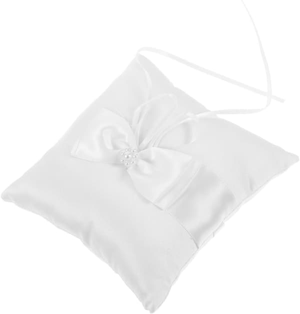 Ringpude til ringstropper bryllupspude ringe af hør og polyester hvid skridsikker bryllupsceremonier særlige lejligheder blomsterpige -