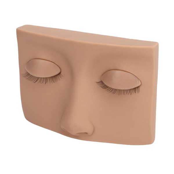 Lash Mannequin Head Removable Silicone Replacement Eyelash Mannequin Head for Training Light Brown