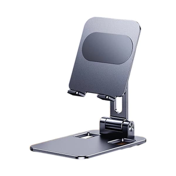 Mobile Phone Stand Holder for Desk Adjustable Foldable Flexible Phone Cradle Tablet Vertical Stand for Desk Silver