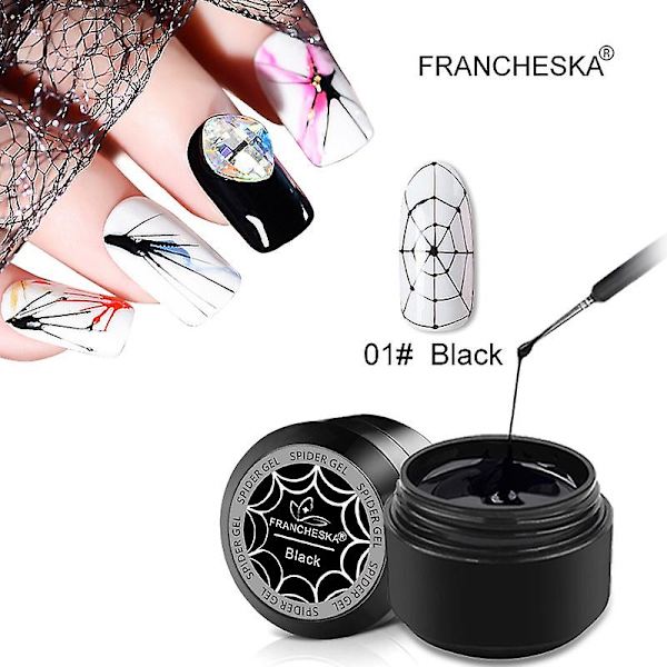 3D målargel för spindelnaglar, kreativ tråddragning, nagelgel, nagelkonst för manikyr a01