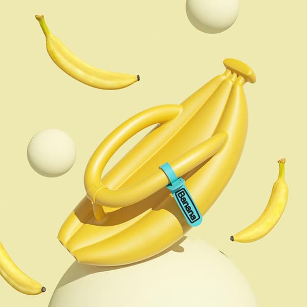 Platå-Flops | komfortable Flops Banan for kvinner menn sklisikker tykk gul S Gelb S