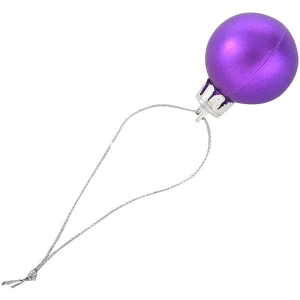 24 st enkla, eleganta lila glänsande julgranskulor