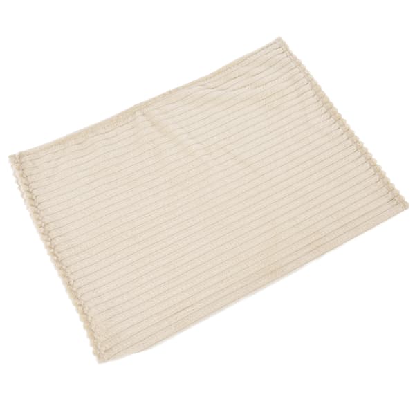 Flannel Blanket Plush Fluffy Lightweight Breathable Fine Craftsmanship Stylish Simple Soft Blanket Beige