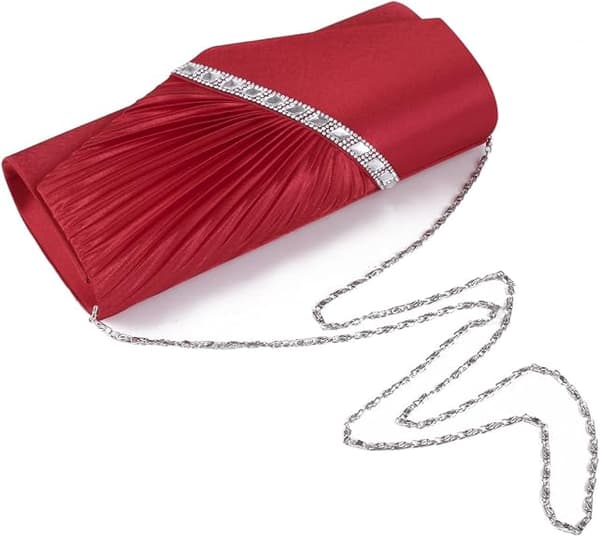 27cm×5cm×11cm - Hvid Aftentaske Damehåndtaske