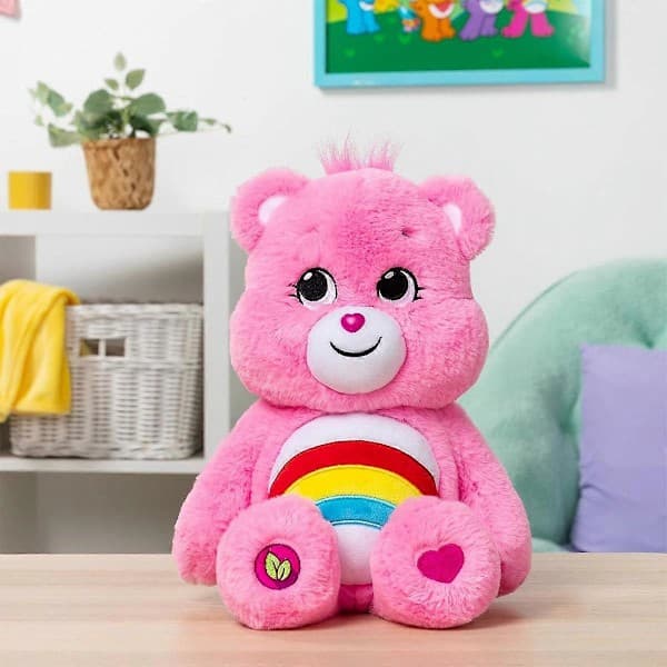 Care Bears 35cm Glitter Belly Medium Plush - Cheer Bear