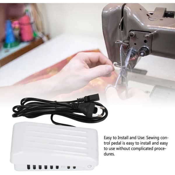 Electric Sewing Machine Foot Pedal Electronic Foot Pedal 220V with Cord Universal Variable Speed Control Foot Control Home Sewing Machine (EU Plug)