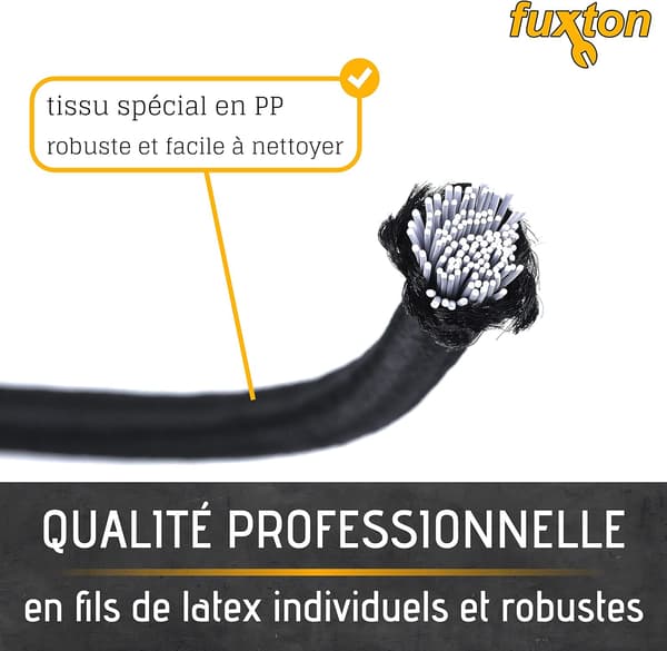 25 Professionelle Elastiske Spændekroge (Sort 100mm) til Telte