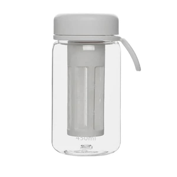 Kaldtrakter for reise med mykt silikonhåndtak, bærbar iskaffe- og teinfuser