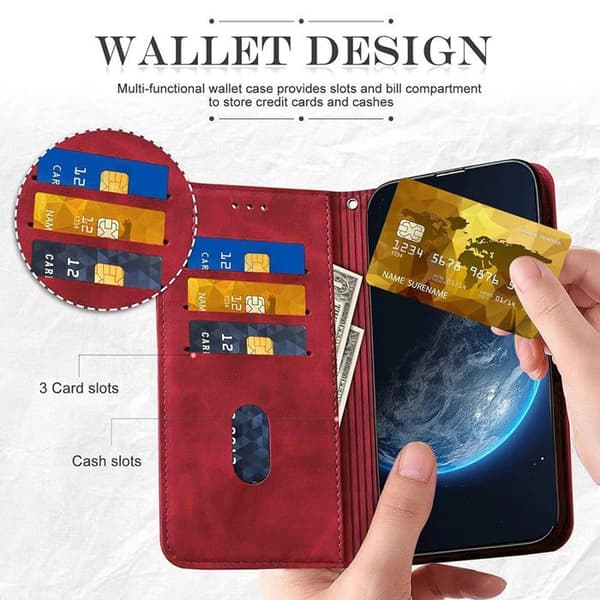 Booling Etui til Samsung Galaxy A17 5G/4G - Rødt PU-læder-FX-