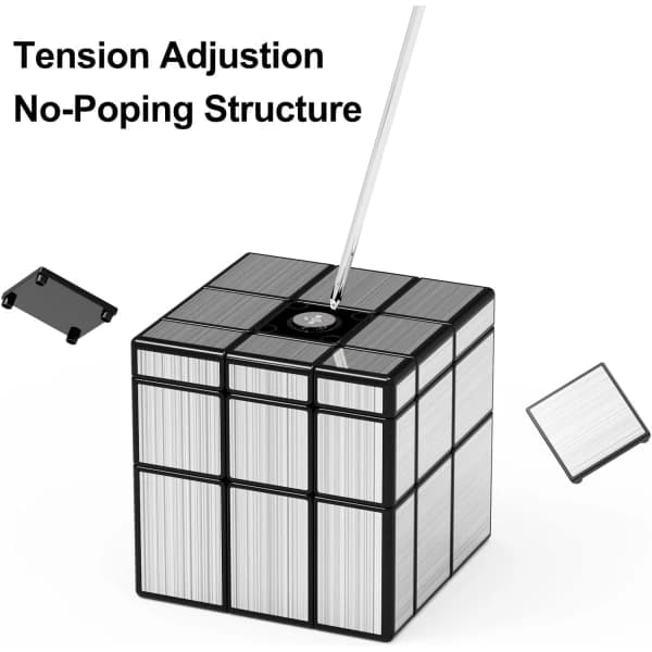 Mirror Cube 3x3x3 Speed Cube - Hopeakuutio-pulmalelu kuutiopeli lapsille ja aikuisille