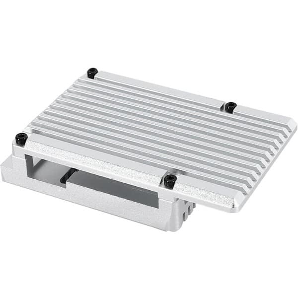 for Raspberry Pi 4 Protective Armor Model B Aluminum Alloy Case/Shell Passive Cooling Metal Heat Sink Protection only for Pi 4B (Black)