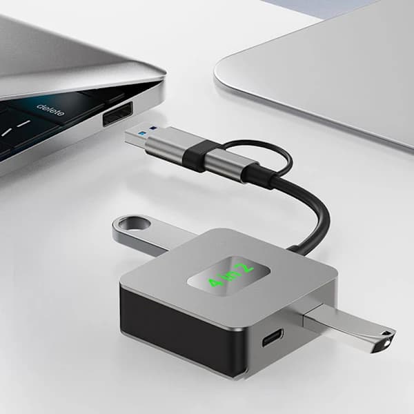 4-portars USB 3.2 Gen 2-hubb - 10 Gbit/s expansionsdocka