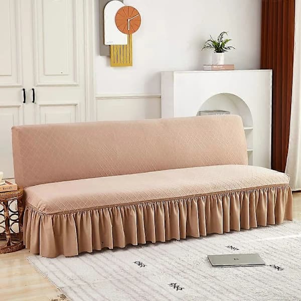 Sofftrekk uten armlener Stretch sofabeskytter rosa