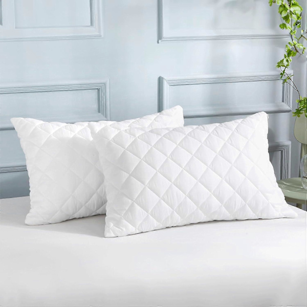Pillowcase 2-pack Quilted Ultra Soft Anti-allergenic Pillowcase Breathable and Comfortable Microfiber 48x74 CM