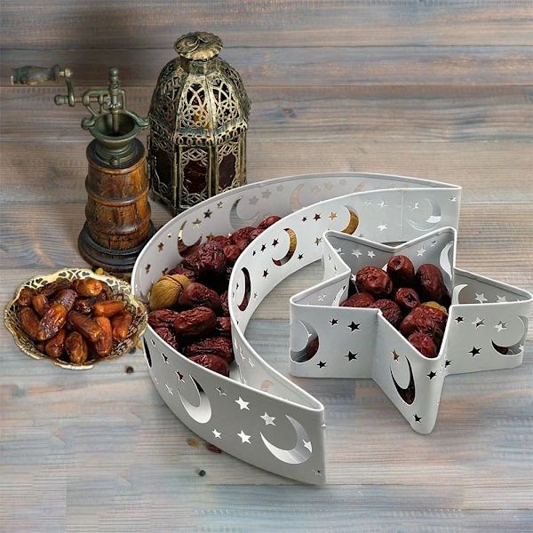 Eid Mubarak Måne og Stjerne Serveringsbrett Underlag Dessertbrett