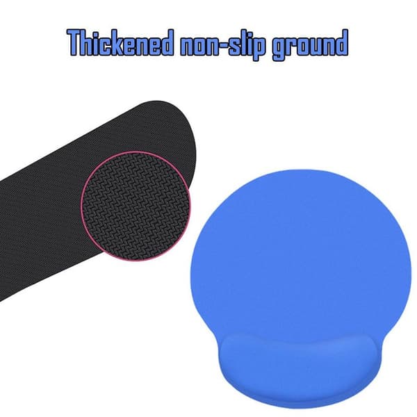 Musemåtte med håndledsstøtte, tastaturunderlag i memoryskum, Easy Blue