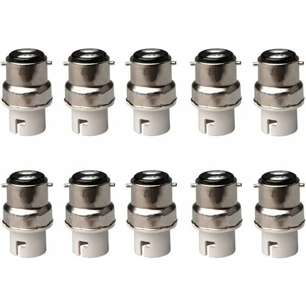 5-pakning B22 til B15 / BA15D / B15D eller LED-pæreadaptere