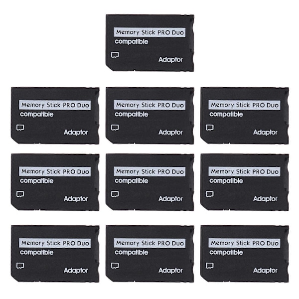 10st Mini Minneskort Mirco SD SDHC TF till MS Pro för Duo Adapter för PSP Kamera MS Pro för Duo Kortläsare Hög Hastighet C