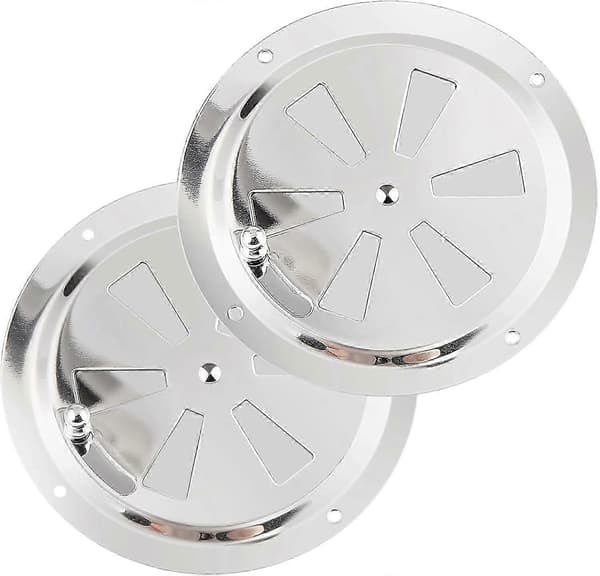 125 mm rund ventilationsroset i rustfrit stål, runde ventilationsgitre båddele til rygere Båd Camper Hus