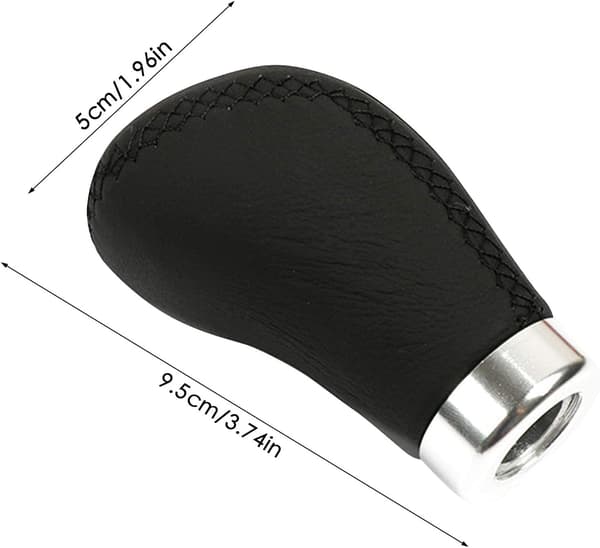 (Sort) Bildele Gearknop, Universal Gearknop, Manuel Gearknop med 3 Adaptere 8mm 10mm 12mm