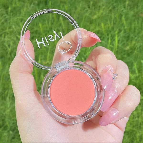 Blush Palette Peach Pink Cream-to-Matte Multi-Shade Contour with Highlighter Buildable Finish