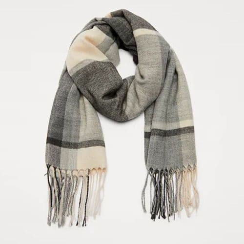 Skjerf med myk polyestertartan, vinterskjerf for menn og kvinner