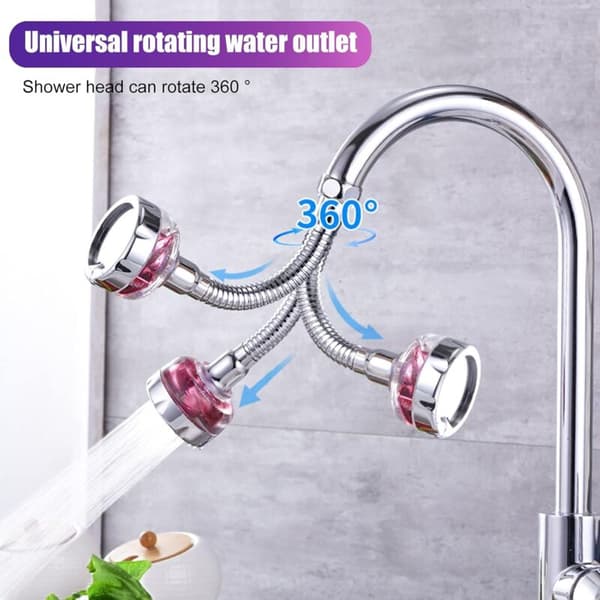 Sink Faucet Sprayer Attachment 360 Rotatable Mixer Head Booster for Kitchen