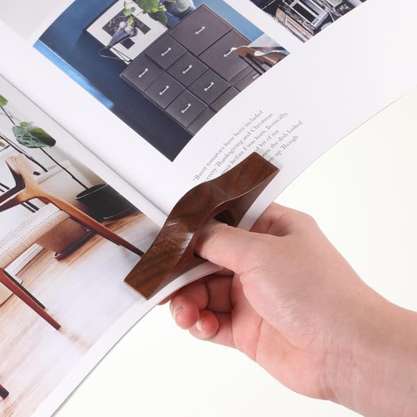 Handmade Walnut Wood Bookmark Holder - Unique Reading Accessory for Book Lovers