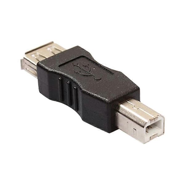 Mini musta USB A-tyypin naaras-USB B-tyypin urosmuunninsovitin