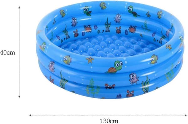 Pool Uppblåsbar Pool 3 Ringar Plaskdamm Uppblåsbar Pool Inomhus & Utomhus Små Plaskdammar 100cm 100cm