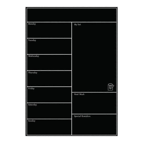 Magnetisk Whiteboard Køleskab Blød Whiteboard Mobil Ugeplanlægger