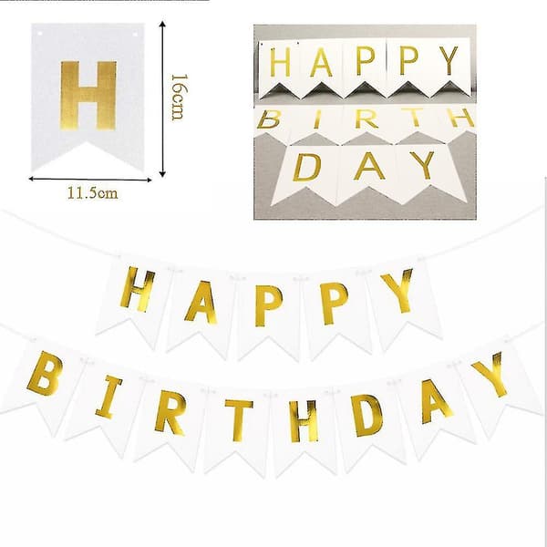 Glitter Gratulerer med dagen Girlang Banner, For jenter gutter bursdag