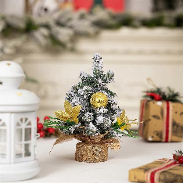Kunstig Mini Juletre Borddekorasjon Liten Furu Juletrepynt