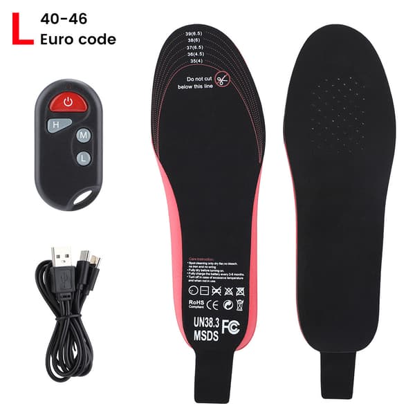 Electric Heated Insoles with Smart Remote Control and Three Speeds