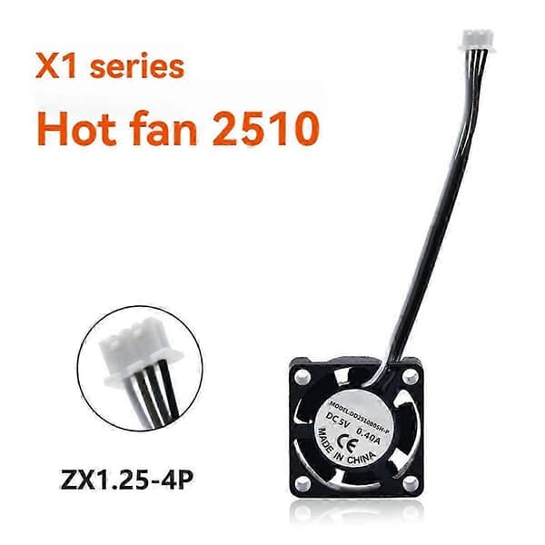 2510 Mini aksialblæser med kabel til køling af hotend på P1P og X1 3D-printere