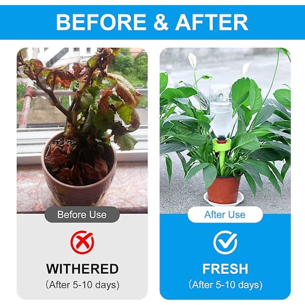 Automatic Watering Spikes, Upgraded Adjustable Plant Watering Device, Automatic Drip Irrigation System (Random Color)