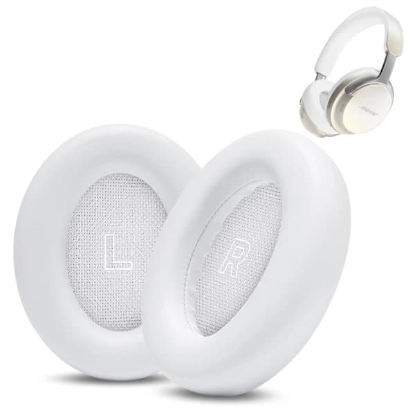 Ear Cushions for Bose QuietComfort Ultra 1 and 2 – Replacement Pads White White Vit