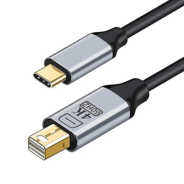 Thunderbolt 3, USB-C to Mini DP Type-C Cable to Displayport 4K 60Hz