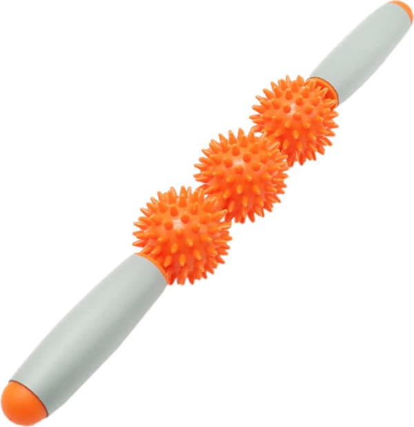 Muskelterapi massagestav, rillede tandhjul til dyb afslapning, (orange)