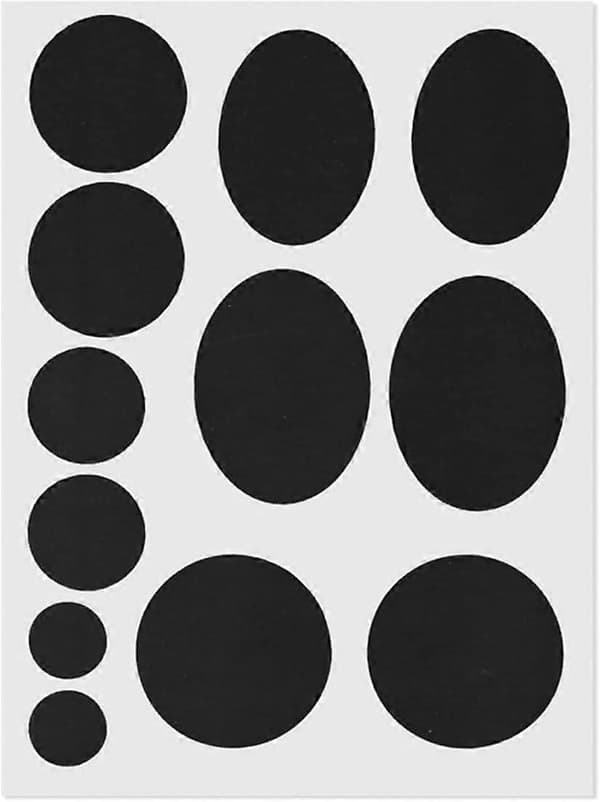 Down Jacket Repair Patches, Self-Adhesive Down Patches, 1 Sheet Washable Outer Coating Round and Oval Layer Self-Adhesive Repair Patch, Black [DB]
