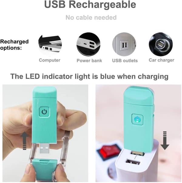 (Grøn) USB-læselampe Genopladelig LED-læselampe med udsalg