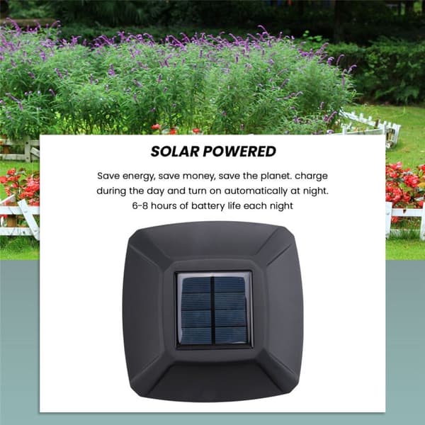 Solar Lights for Posts 2 Lighting Modes Fence Deck LED Lights for Wooden Posts Garden Decoration Black Warm