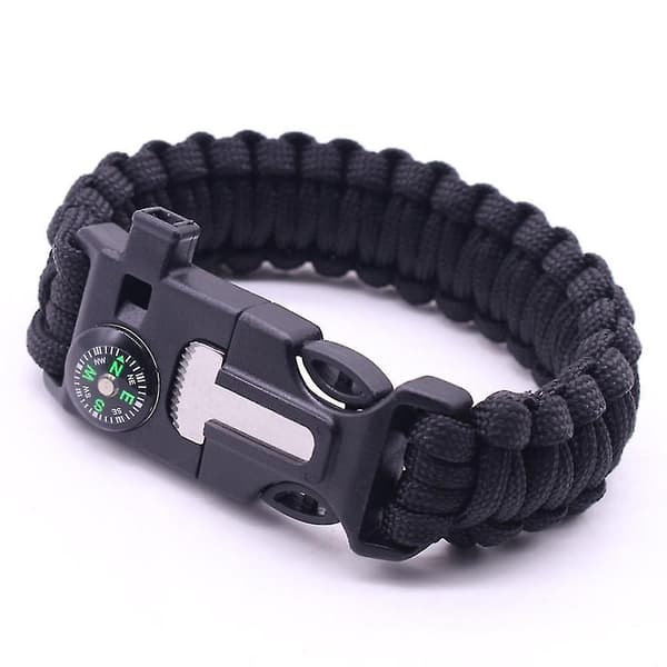 Grön militär nödparacord Edc armband rep utomhus taktisk handledsrem {DB}