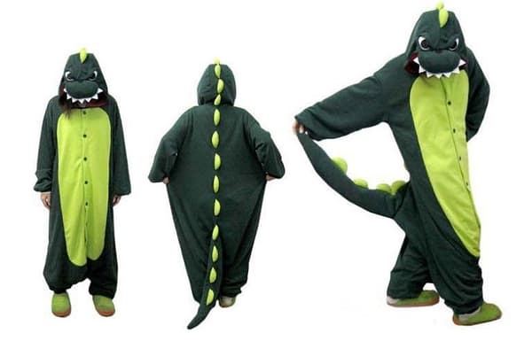 Fancy Cosplay-asu Onesie-pyjama aikuisten yöasu dinosaurus L S S